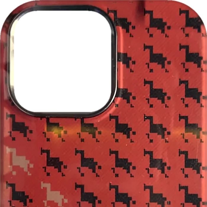 Scarlet Houndstooth premium case for iPhone 16 Pro Max