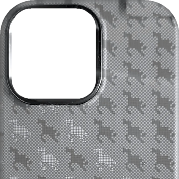 Silver Houndstooth premium case for iPhone 15 Pro Max