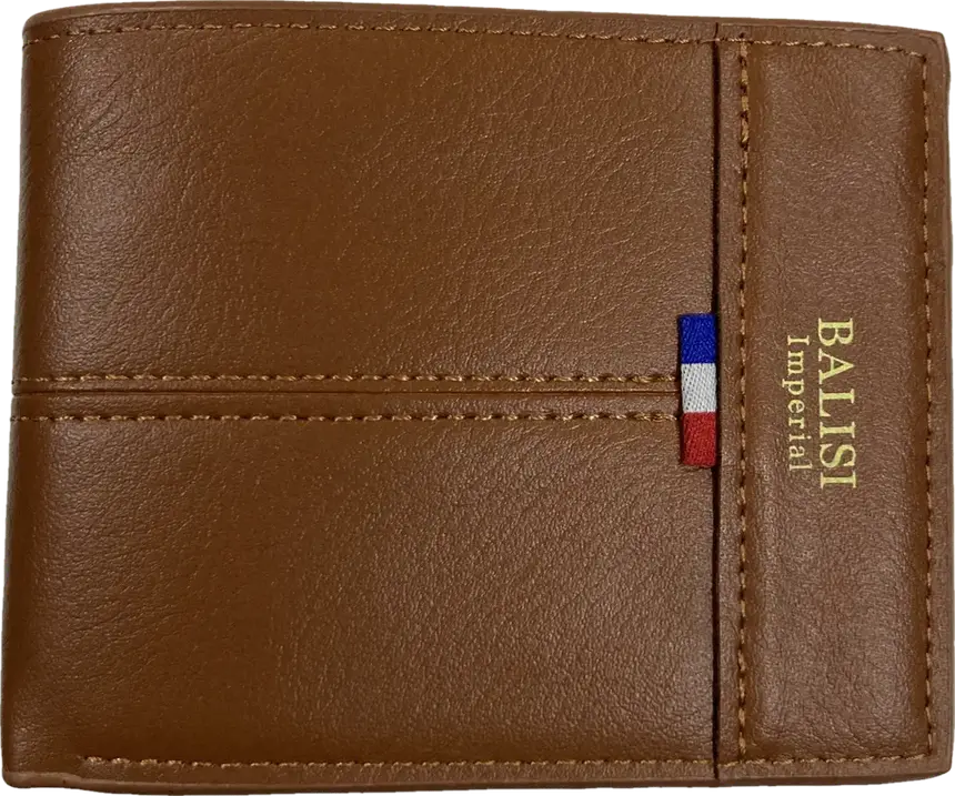 BALISI Tricolour Stripe Bifold Wallet: front